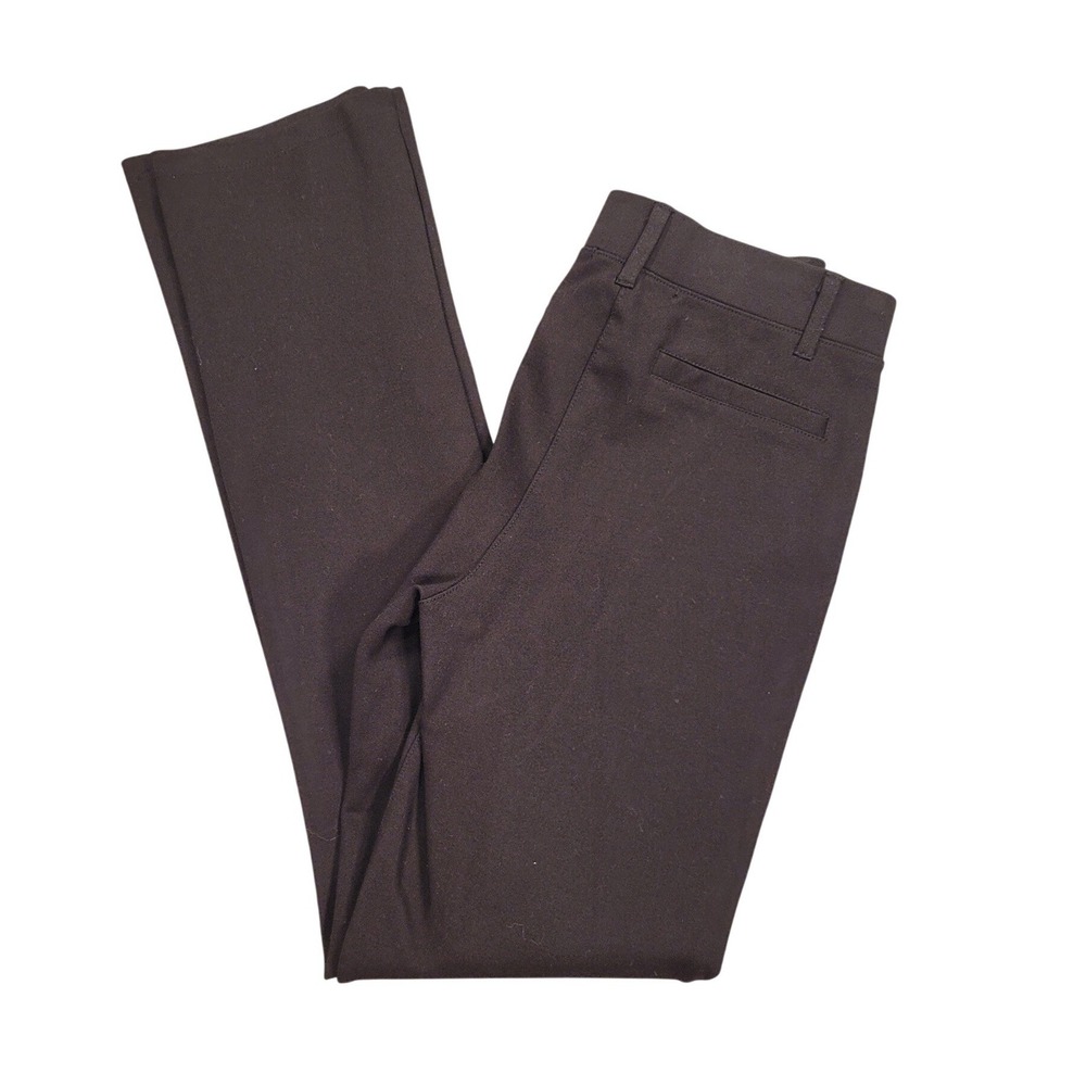 Quince Ultra-Stretch Ponte Straight Leg Pants Black Womens XS High Rise Workwear